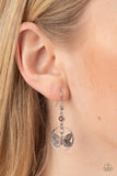 Paparazzi Fabulous Flutter - Pink Butterfly Earrings