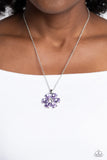Paparazzi Fancy Flower Girl - Purple Petals Bloom Necklace