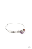 Paparazzi Fearless Fashionista - Purple "Wild and Free" Bracelet