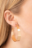 Paparazzi Flat Out Fashionable - Gold Hoops Earrings