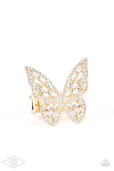 Paparazzi Flauntable Flutter - Gold Butterfly - Veronica's Jewelry Paradise, LLC