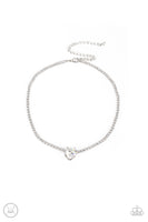 Paparazzi Flirty Fiancé - White Heart Necklace