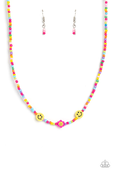 Paparazzi Flower Power Pageant - Pink Flower Necklace