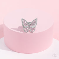 Paparazzi Flying Fashionista - Pink Butterfly Ring