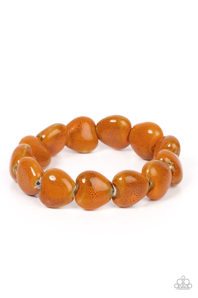 Paparazzi GLAZE a Trail - Orange Bracelet