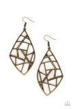 Paparazzi Geo Grid - Brass