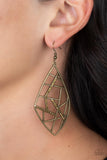 Paparazzi Geo Grid - Brass