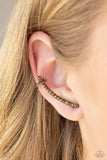 Paparazzi Give Me The SWOOP - Brass Post Earring - Veronica's Jewelry Paradise, LLC