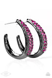 BLACK DIAMOND FAVORITE EXCLUSIVE- Glitter Jam Gunmetal and Pink Hoops - Veronica's Jewelry Paradise, LLC