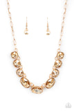 Paparazzi Gorgeously Glacial - Gold - Veronica's Jewelry Paradise, LLC