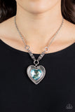 Paparazzi Heart Full of Fabulous - Blue Oversized Gem Necklace