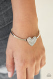Paparazzi Heart Stopping Shimmer - white - Veronica's Jewelry Paradise, LLC