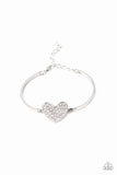 Paparazzi Heart Stopping Shimmer - white - Veronica's Jewelry Paradise, LLC