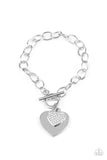 Paparazzi Heartbeat Bedazzle - White - Veronica's Jewelry Paradise, LLC