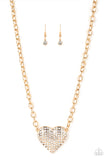 Paparazzi Heartbreakingly Blingy - Gold - Veronica's Jewelry Paradise, LLC