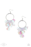 Paparazzi Black Diamond Holographic Hype - Multi Iridescent Sequins Earrings