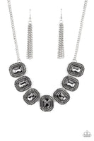 Paparazzi CONVENTION Iced Iron - Silver Necklace