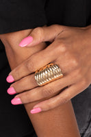 Paparazzi PINK FRIDAY Imperial Glory - Gold Ring