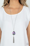 Paparazzi Interstellar Solstice - Purple UV Teardrop Necklace