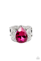 Paparazzi Kinda a Big Deal - Pink Teardrop Ring