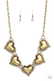 Paparazzi Kindred Hearts - Brass - Veronica's Jewelry Paradise, LLC