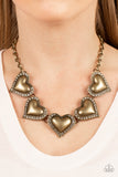 Paparazzi Kindred Hearts - Brass - Veronica's Jewelry Paradise, LLC