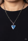 Paparazzi Kiss and SHELL - Blue Heart Necklace