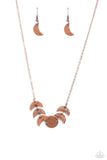 Paparazzi LUNAR Has It - Copper Moon Necklace
