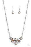 Paparazzi Lavishly Loaded - Black Gunmetal Iridescent Necklace