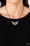 Paparazzi Lavishly Loaded - Black Gunmetal Iridescent Necklace