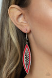 Paparazzi Leather Lagoon - Red - Veronica's Jewelry Paradise, LLC