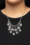 Paparazzi Leave it in the PASTURE - Silver Beads Necklace