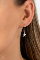 Paparazzi Little Lady Liberty - White Rhinestones Star Neckalce