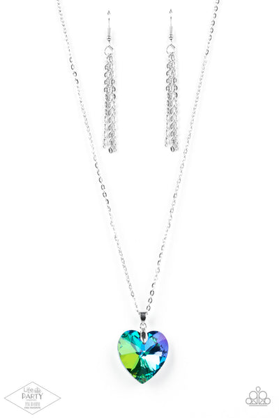 Paparazzi PINK DIAMOND LOVE HURTS- Multi- Iridescent Necklace - Veronica's Jewelry Paradise, LLC
