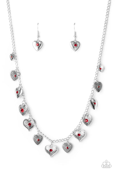Paparazzi Lovely Lockets - Red - Veronica's Jewelry Paradise, LLC