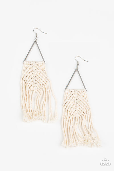 Paparazzi Macrame Jungle - White - Veronica's Jewelry Paradise, LLC