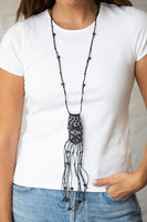 Paparazzi Macrame Majesty - Black - Veronica's Jewelry Paradise, LLC