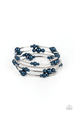 Paparazzi Marina Masterpiece - Blue Coil Bracelet