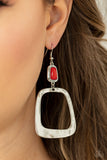 Paparazzi Material Girl Mod - Red - Veronica's Jewelry Paradise, LLC