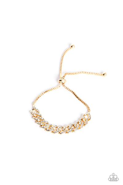 Paparazzi Mecca Metro - Gold Snake Chain Bracelet