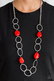 Paparazzi  Modern Day Malibu - red - Veronica's Jewelry Paradise, LLC