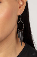 Paparazzi Mood Swing - Black Earrings