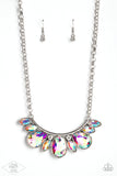 Paparazzi Never SLAY Never - Multi Marquise Teardrop Iridescent Necklace