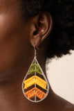 Paparazzi Nice Threads - Multi Olive Branch Mustard Earrings
