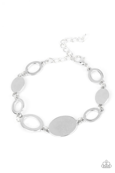 Paparazzi OVAL and Out - Silver - Veronica's Jewelry Paradise, LLC