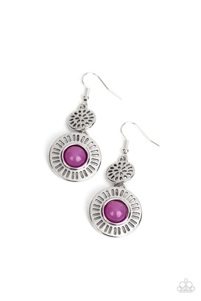 Paparazzi Ocean Orchard - Purple Earrings