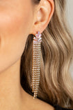 Paparazzi Overnight Sensation - Gold Iridescent Earrings