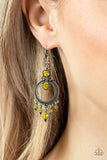 Paparazzi Palace Politics - Yellow Earrings