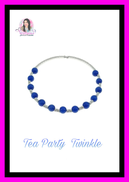 Tea Party Twinkle- Blue - Veronica's Jewelry Paradise, LLC