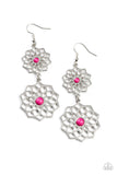 Paparazzi Posh Posy - Pink Floral Earrings